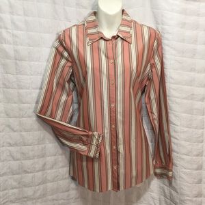 Tommy Bahama silk/cotton blouse button front M